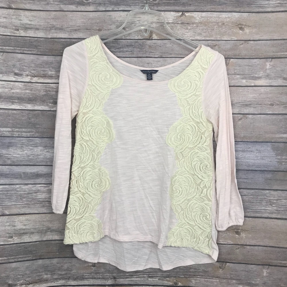 LONG SLEEVE AMERICAN EAGLE FLOWER SHIRT